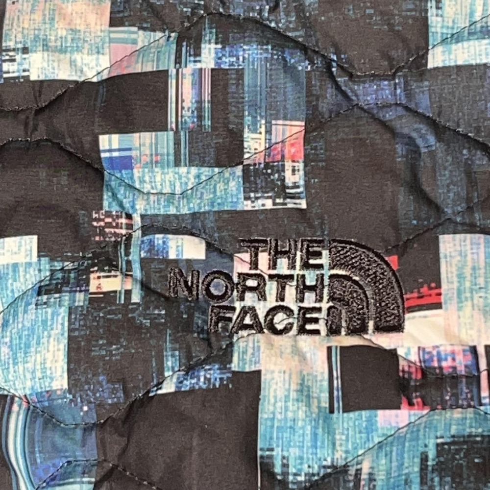 The North Face Thermoball Jacket Blue Glitch Geometric Puffer Womens XS Gorpcore - Picture 6 of 12